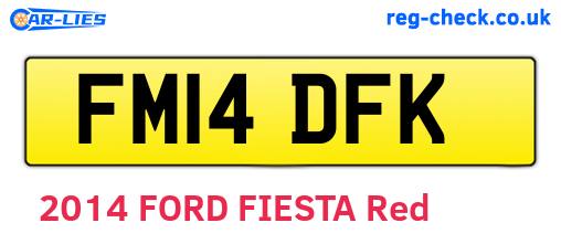 FM14DFK are the vehicle registration plates.