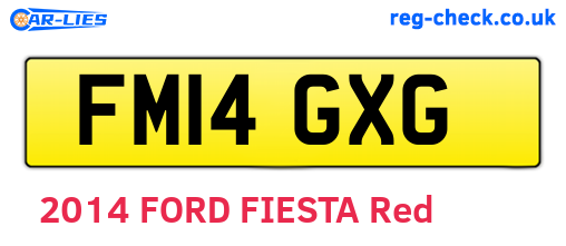 FM14GXG are the vehicle registration plates.