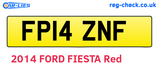 FP14ZNF are the vehicle registration plates.