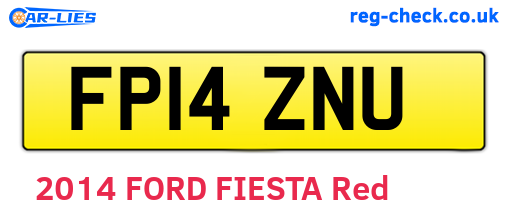 FP14ZNU are the vehicle registration plates.