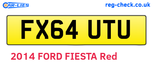 FX64UTU are the vehicle registration plates.