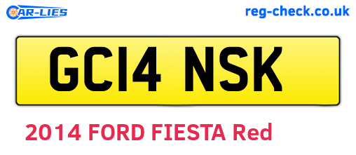 GC14NSK are the vehicle registration plates.