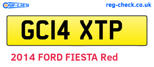 GC14XTP are the vehicle registration plates.