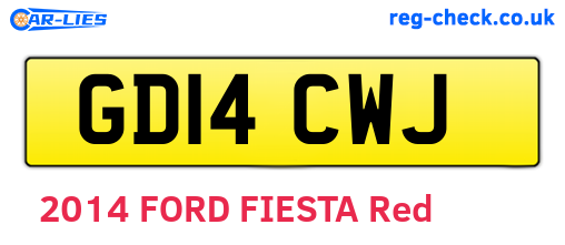 GD14CWJ are the vehicle registration plates.