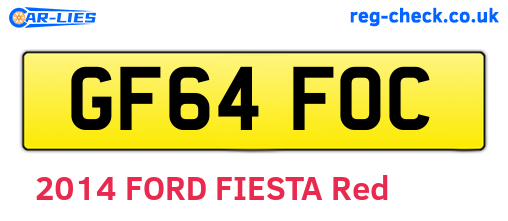 GF64FOC are the vehicle registration plates.