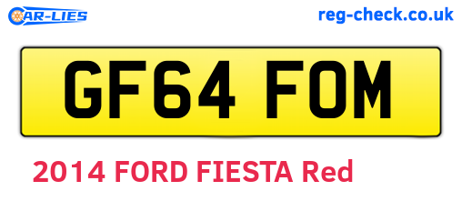 GF64FOM are the vehicle registration plates.