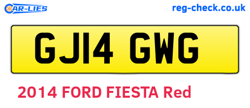 GJ14GWG are the vehicle registration plates.