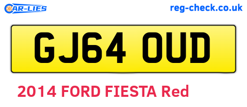 GJ64OUD are the vehicle registration plates.