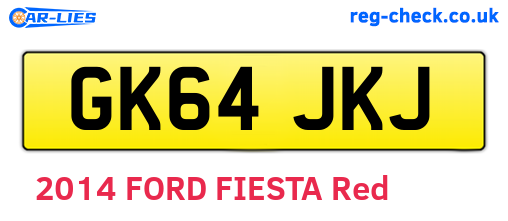GK64JKJ are the vehicle registration plates.