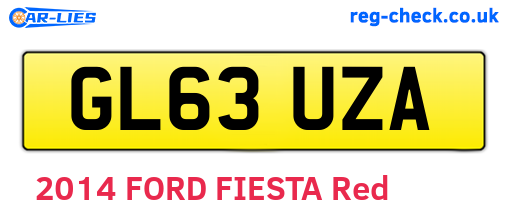 GL63UZA are the vehicle registration plates.