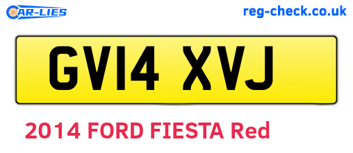 GV14XVJ are the vehicle registration plates.