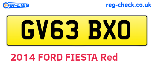 GV63BXO are the vehicle registration plates.