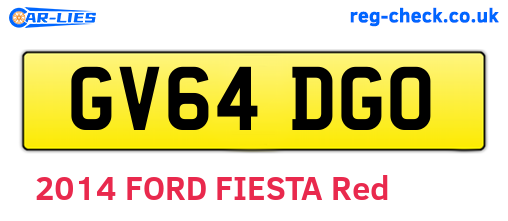 GV64DGO are the vehicle registration plates.