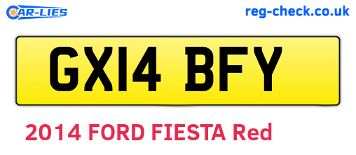 GX14BFY are the vehicle registration plates.