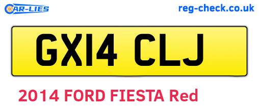 GX14CLJ are the vehicle registration plates.