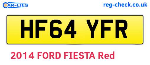 HF64YFR are the vehicle registration plates.