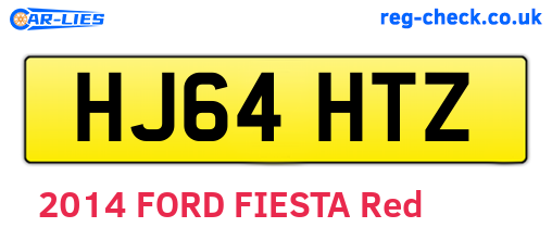 HJ64HTZ are the vehicle registration plates.