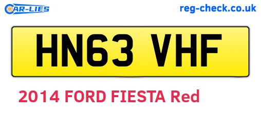 HN63VHF are the vehicle registration plates.