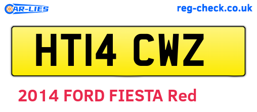HT14CWZ are the vehicle registration plates.
