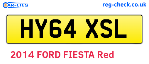 HY64XSL are the vehicle registration plates.