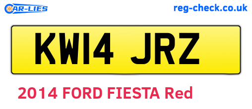 KW14JRZ are the vehicle registration plates.