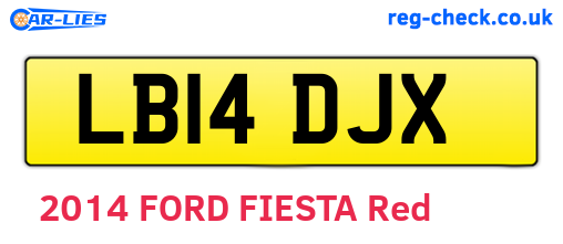 LB14DJX are the vehicle registration plates.