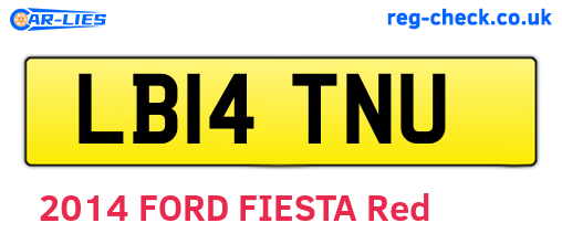 LB14TNU are the vehicle registration plates.