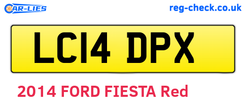 LC14DPX are the vehicle registration plates.