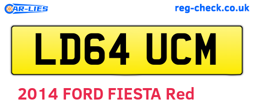 LD64UCM are the vehicle registration plates.