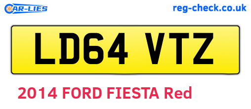 LD64VTZ are the vehicle registration plates.