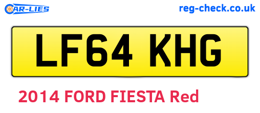 LF64KHG are the vehicle registration plates.