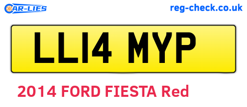 LL14MYP are the vehicle registration plates.