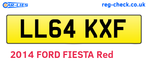 LL64KXF are the vehicle registration plates.