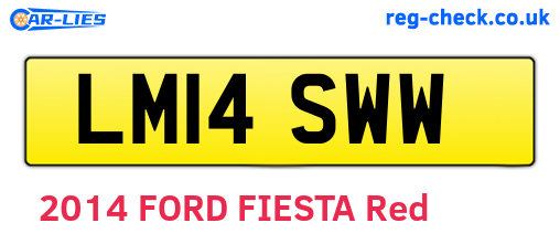 LM14SWW are the vehicle registration plates.
