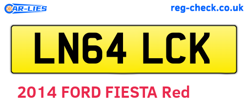 LN64LCK are the vehicle registration plates.