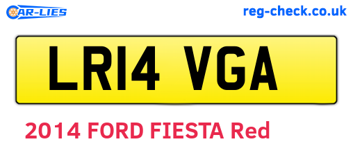LR14VGA are the vehicle registration plates.