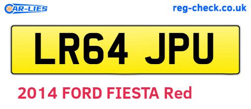 LR64JPU are the vehicle registration plates.