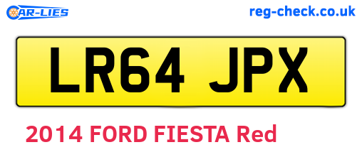 LR64JPX are the vehicle registration plates.