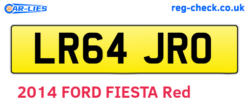 LR64JRO are the vehicle registration plates.