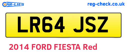 LR64JSZ are the vehicle registration plates.