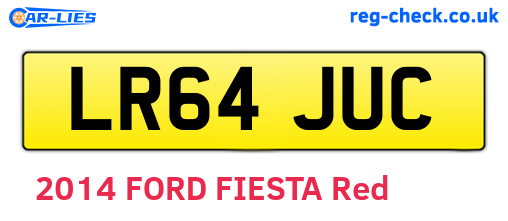 LR64JUC are the vehicle registration plates.