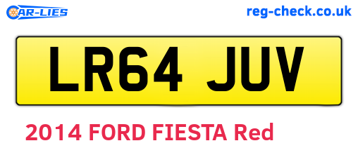 LR64JUV are the vehicle registration plates.