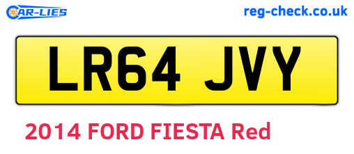 LR64JVY are the vehicle registration plates.