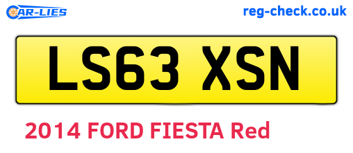 LS63XSN are the vehicle registration plates.