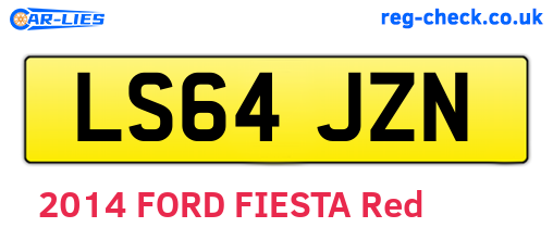 LS64JZN are the vehicle registration plates.