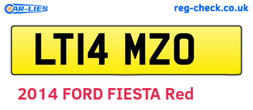 LT14MZO are the vehicle registration plates.