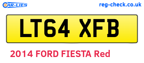LT64XFB are the vehicle registration plates.