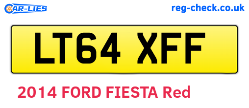 LT64XFF are the vehicle registration plates.