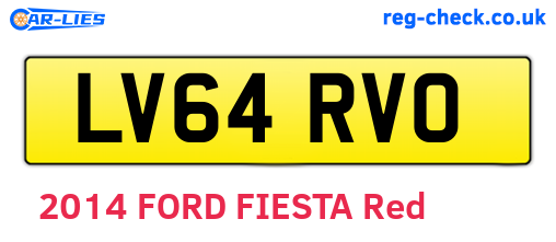 LV64RVO are the vehicle registration plates.