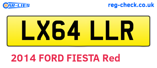 LX64LLR are the vehicle registration plates.